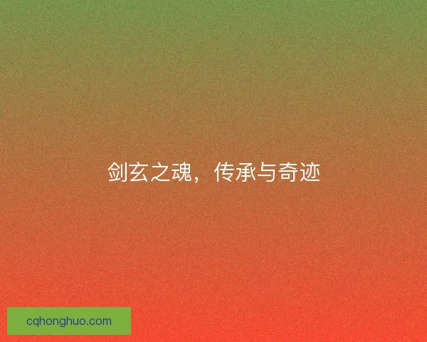 剑玄之魂，传承与奇迹